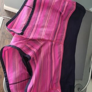 lululemon athletica Pink and Black Athletic Shorts